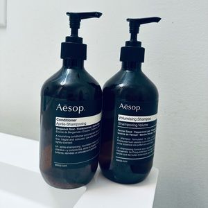 EMPTY Aesop Shampoo and Conditioner Bottles